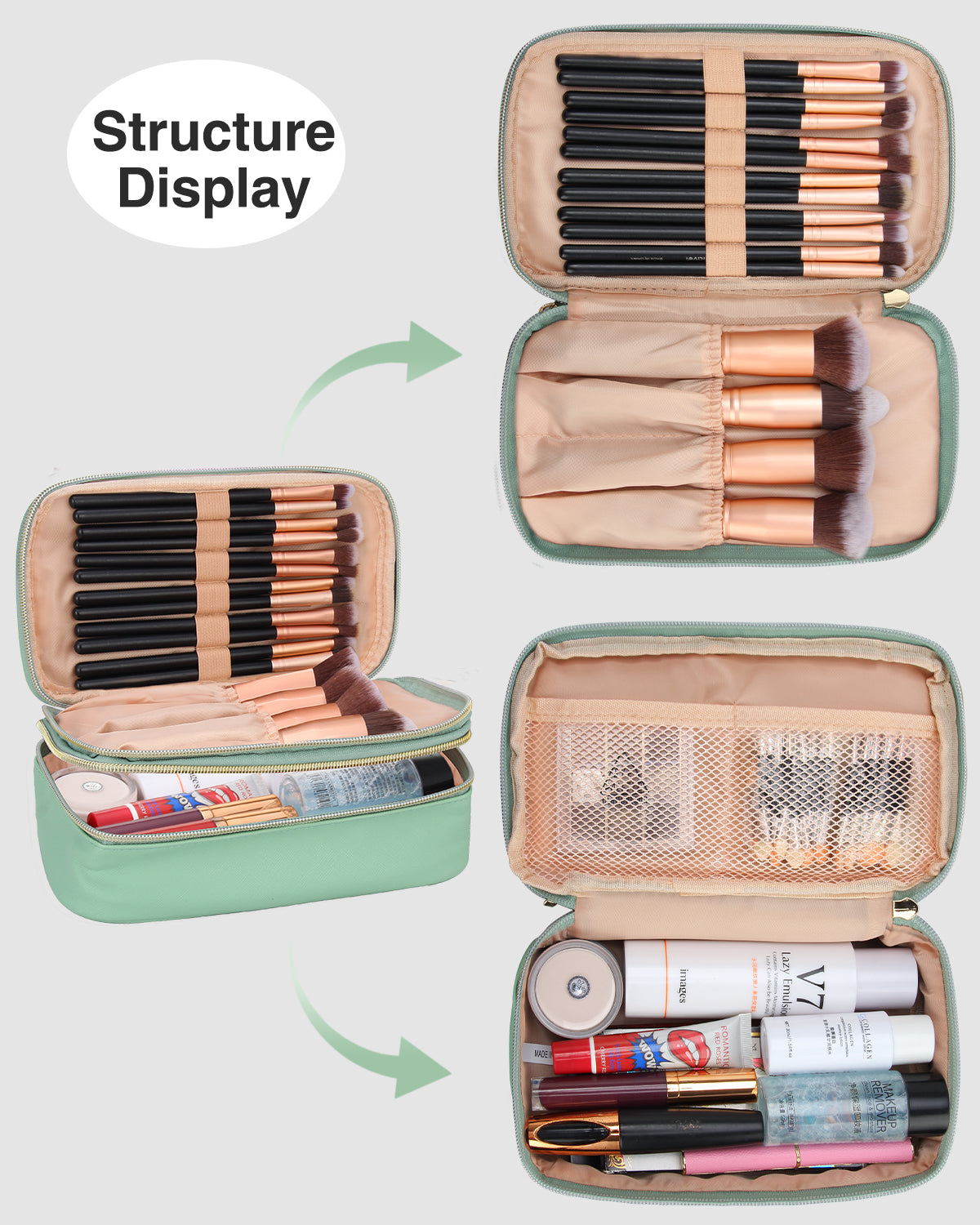 Relavel Makeup Bag Small Travel Cosmetic Bag