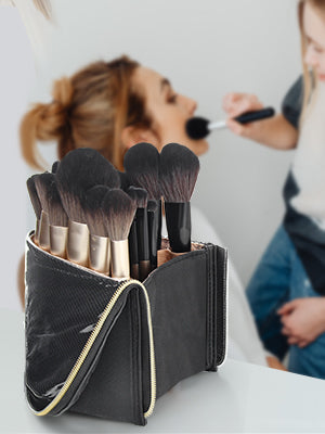 MONSTINA Makeup Brush Organzier Bag