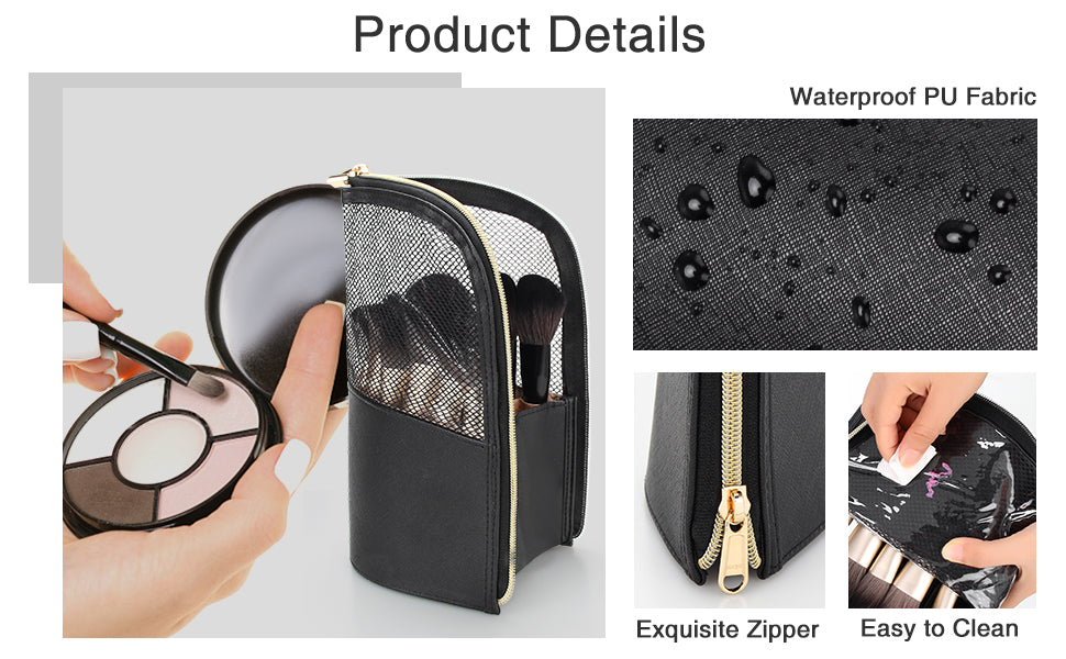 MONSTINA Makeup Brush Organzier Bag