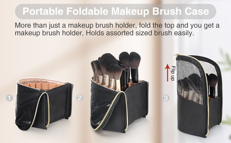 MONSTINA Makeup Brush Organzier Bag