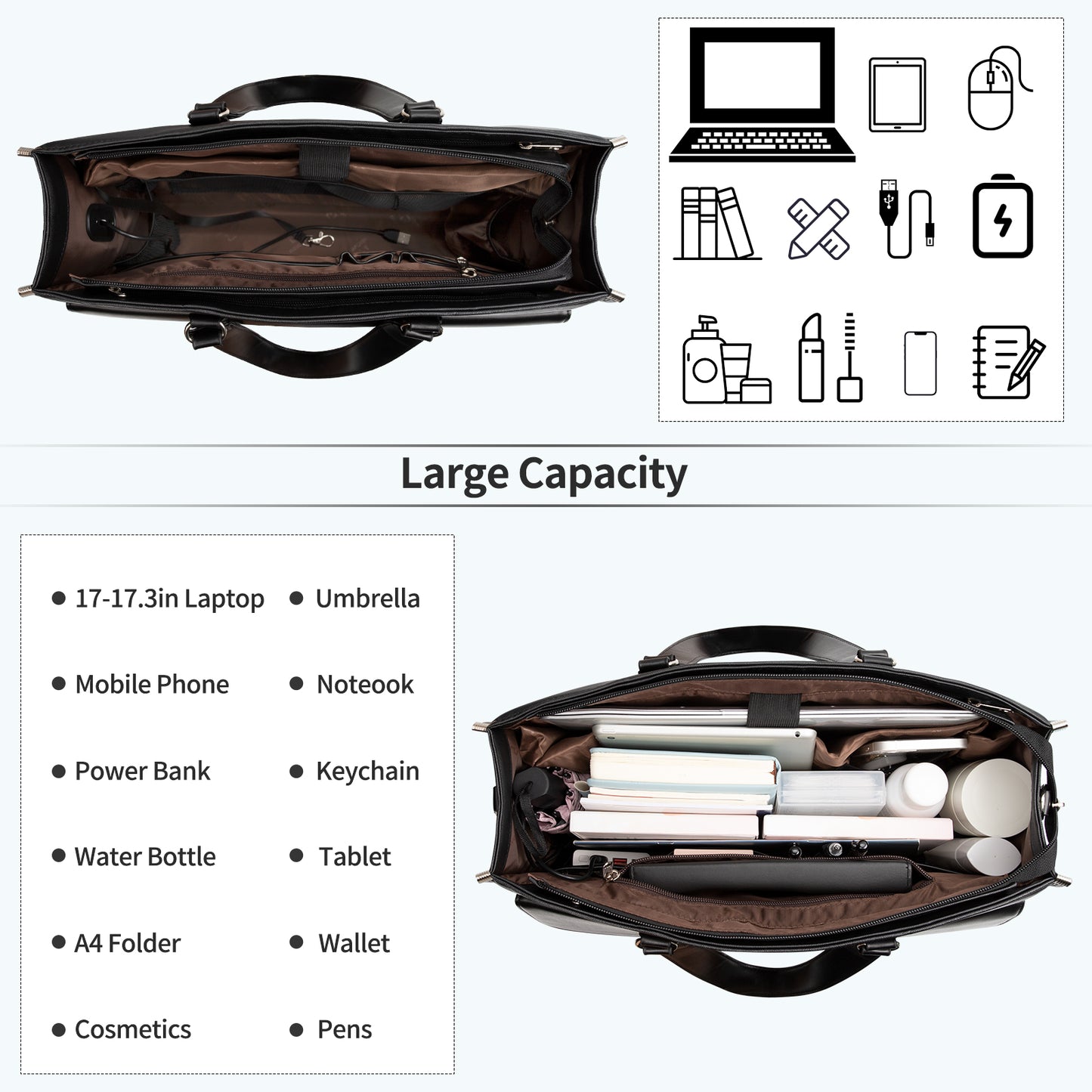 Women Briefcase Business Office Work Bag