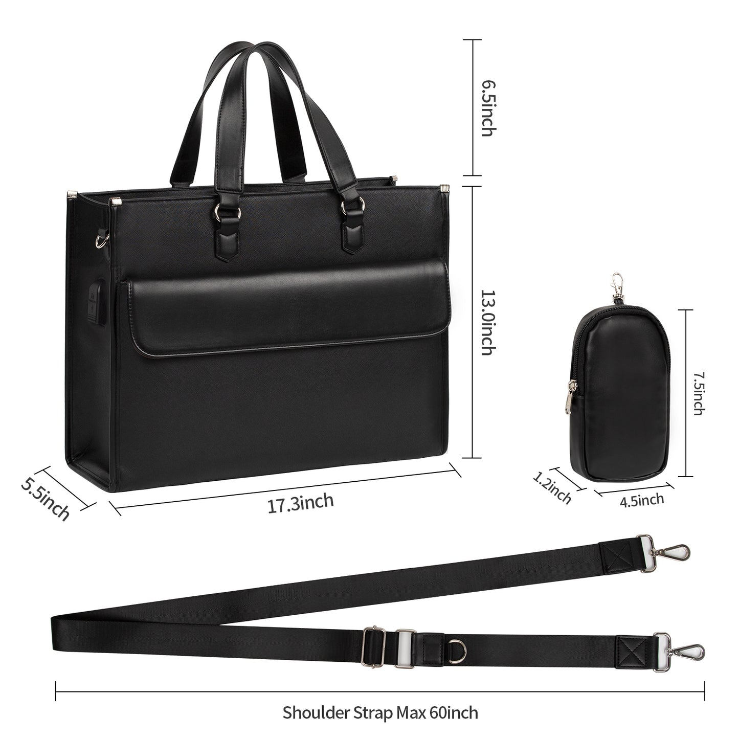 Women Briefcase Business Office Work Bag