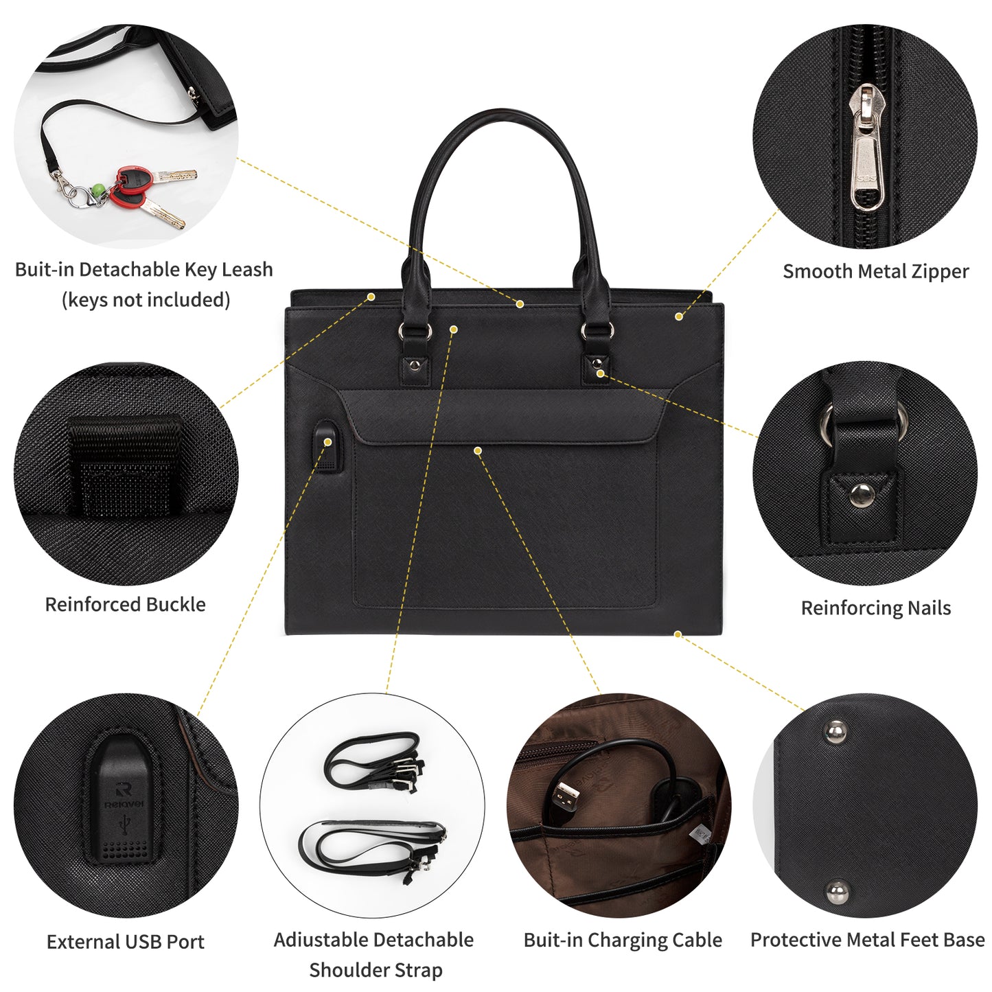 Leather Computer Tote Bag