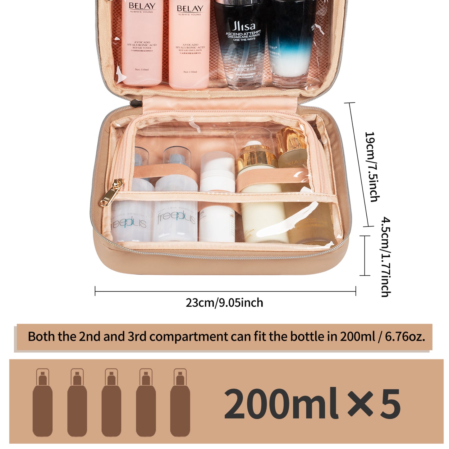 Double Layer Cosmetic Bag