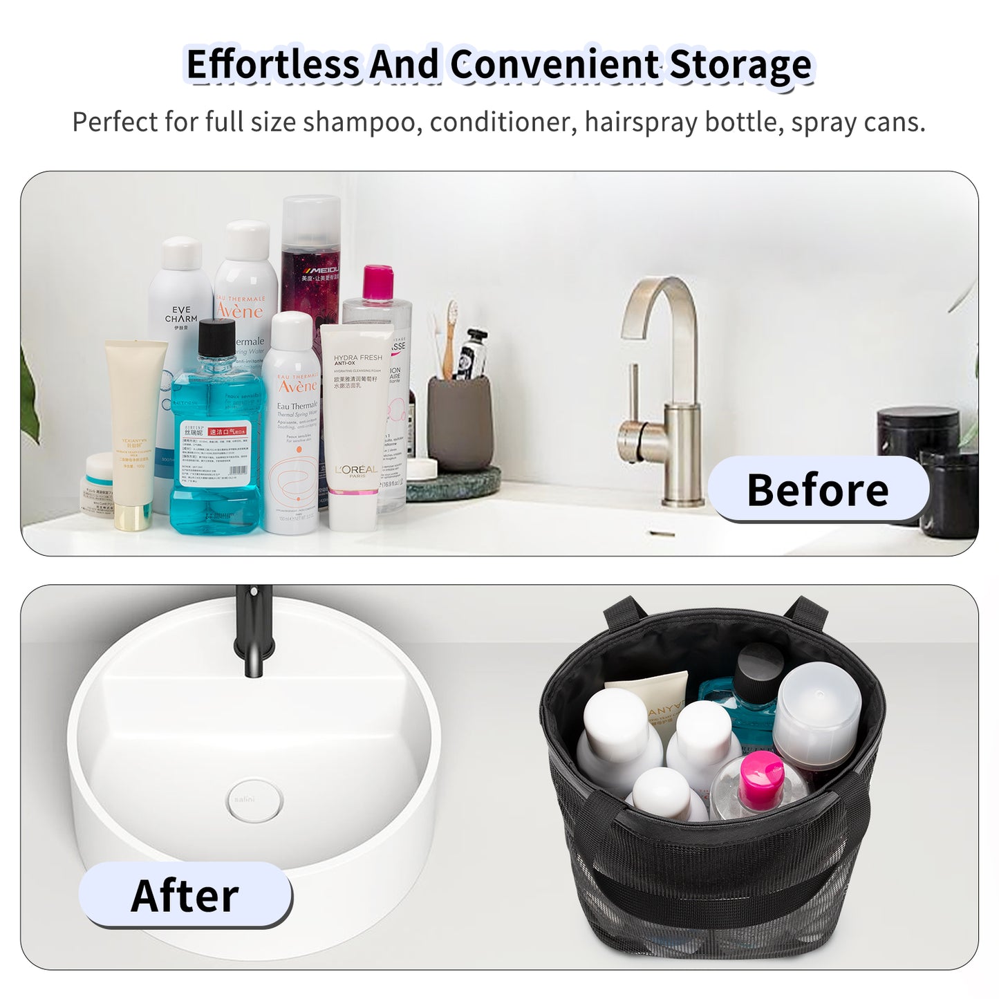 Large Capacity Quick Dry Shower Tote Bag