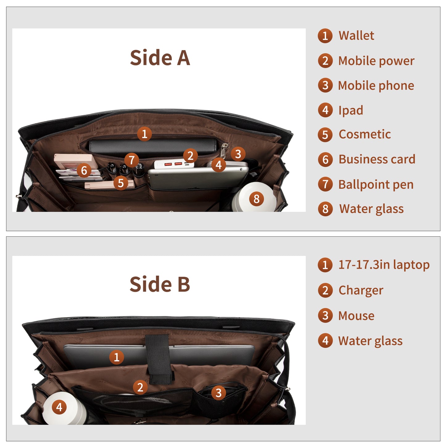 Leather Computer Tote Bag
