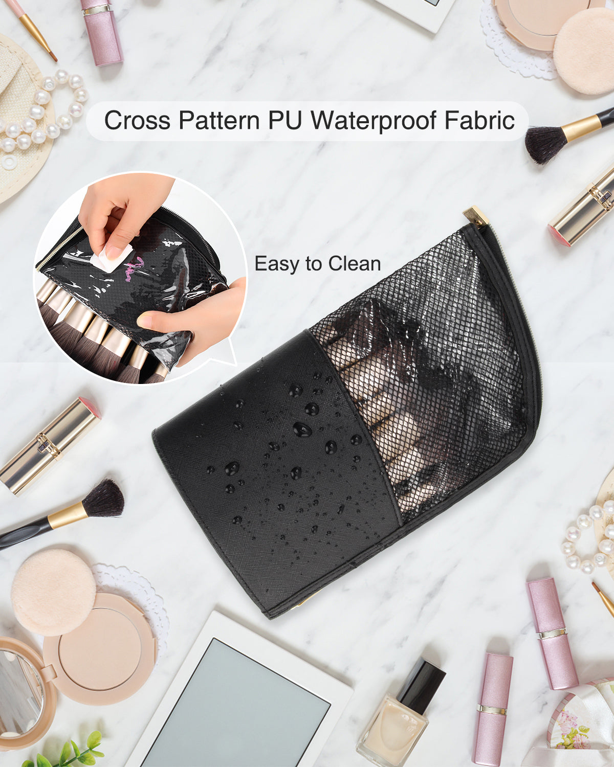 MONSTINA Makeup Brush Organzier Bag