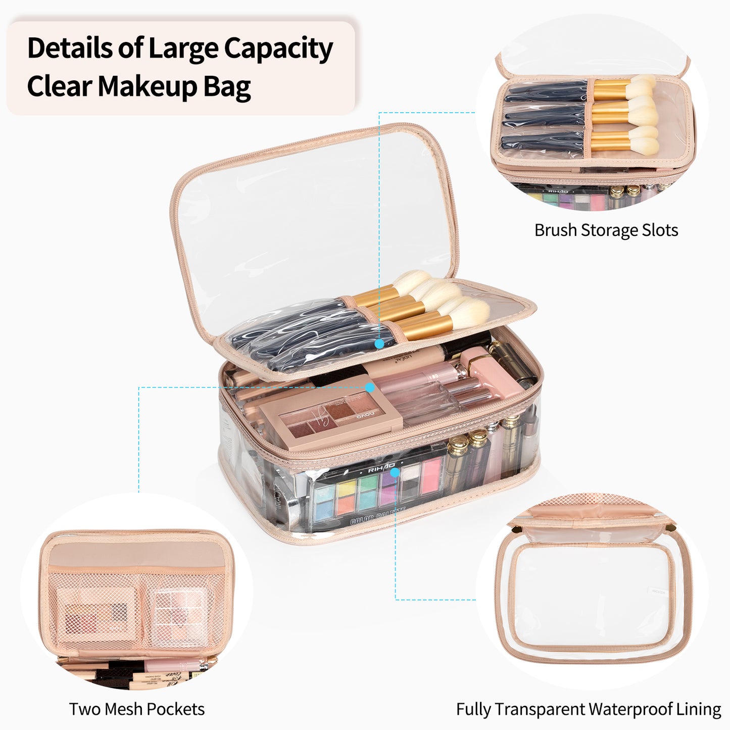 Portable Makeup Storage Organizer Cosmetic Bag