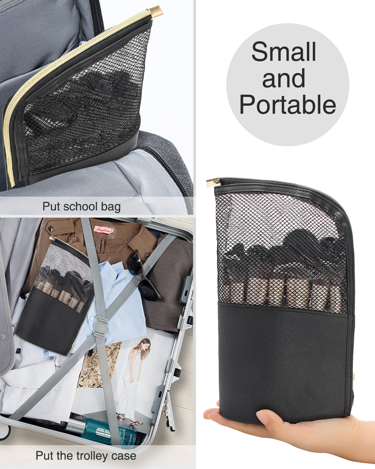 MONSTINA Makeup Brush Organzier Bag