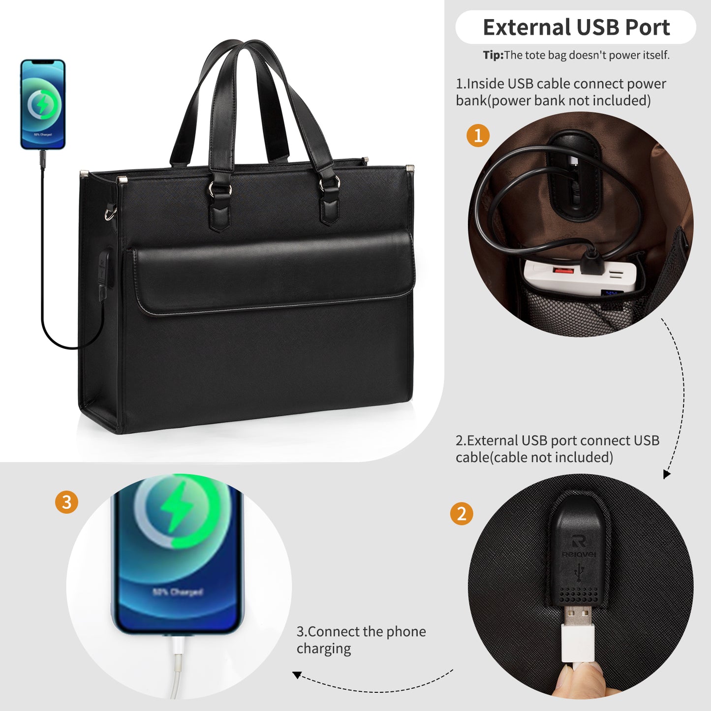 Women Briefcase Business Office Work Bag