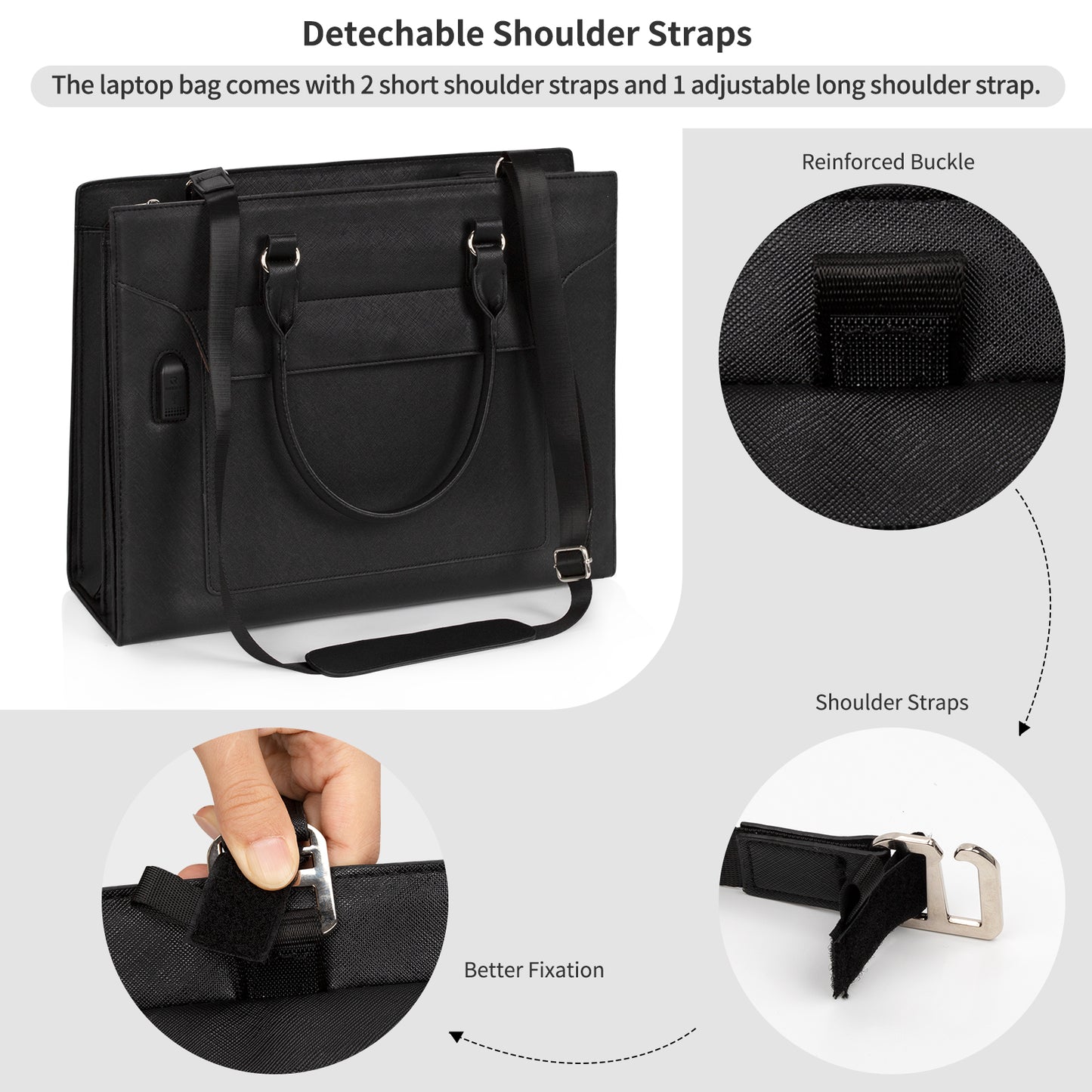 Leather Computer Tote Bag