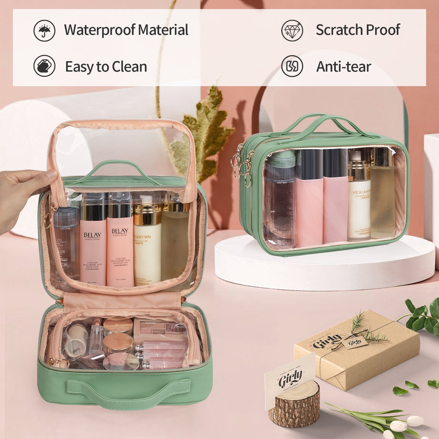 Double Layer Cosmetic Bag