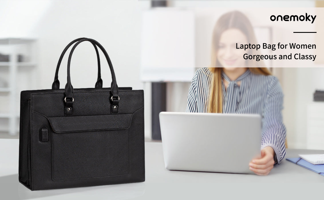 Leather Computer Tote Bag