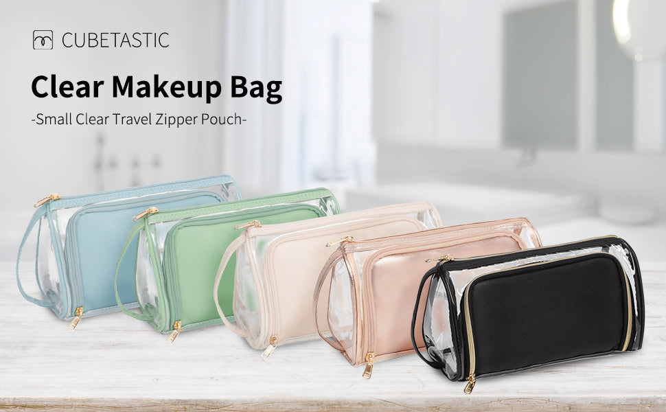 CUBETASTIC Clear Makeup Bag