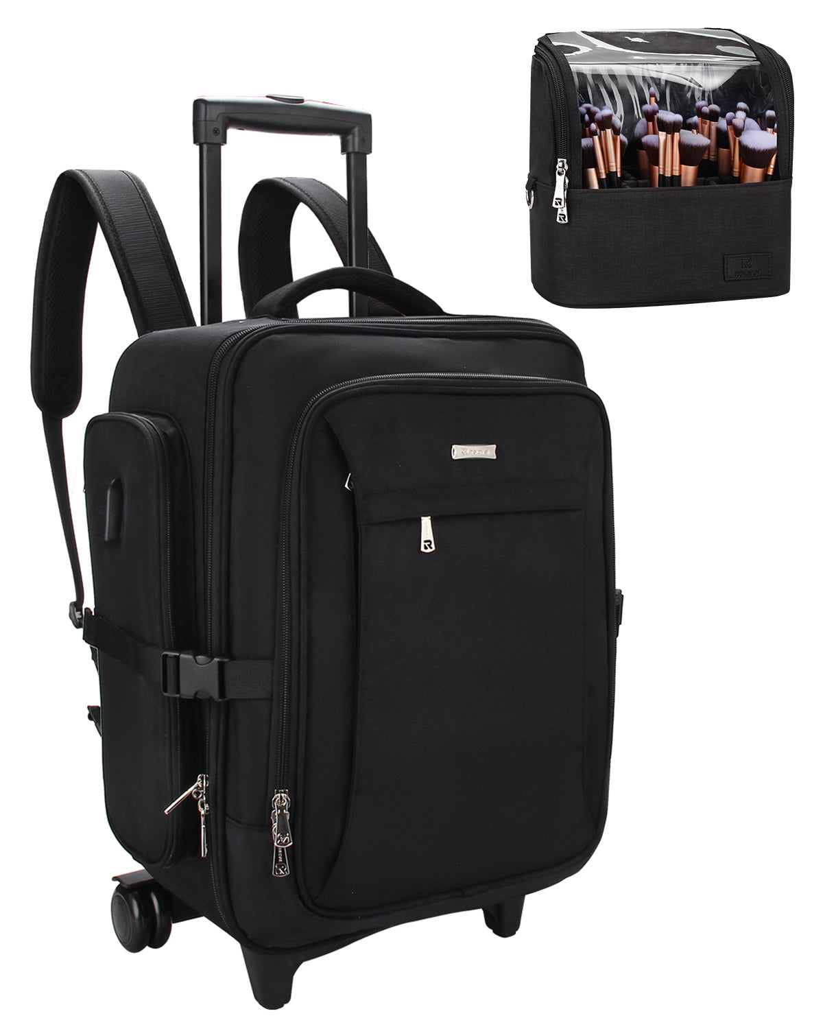 Relavel Custom Backpack Rolling Makeup Trolley Case