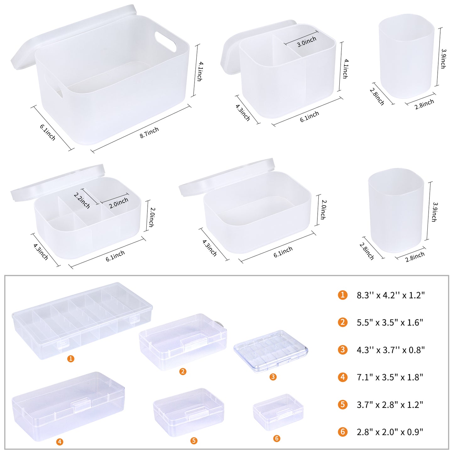 Stackable Clear Makeup Organizer holder