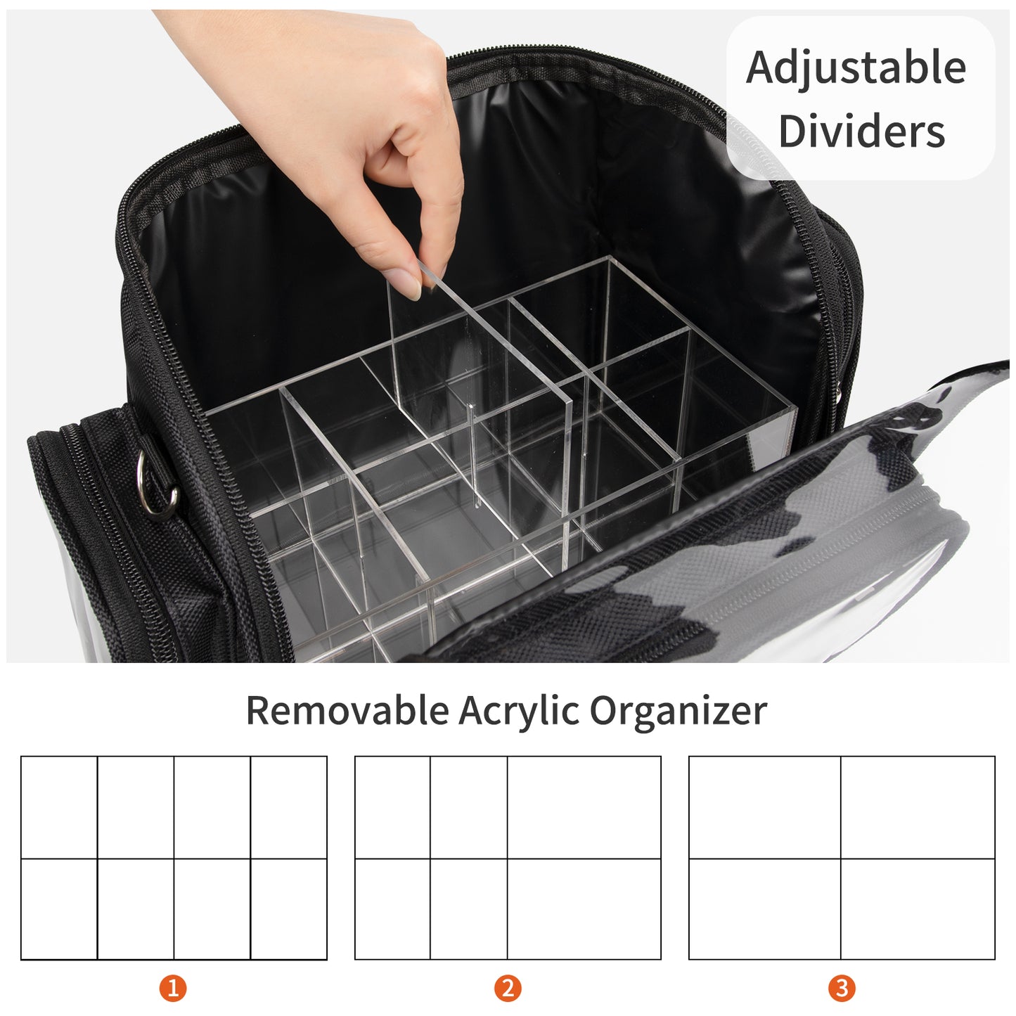 Relavel Acrylic Makeup Brush Buddy Bag