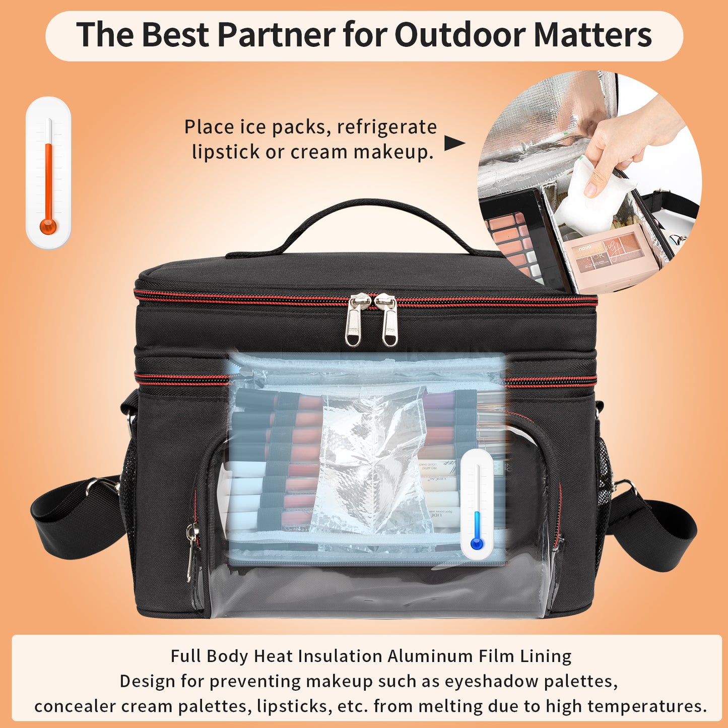 Relavel Heat Insulation Cooler Makeup Bag