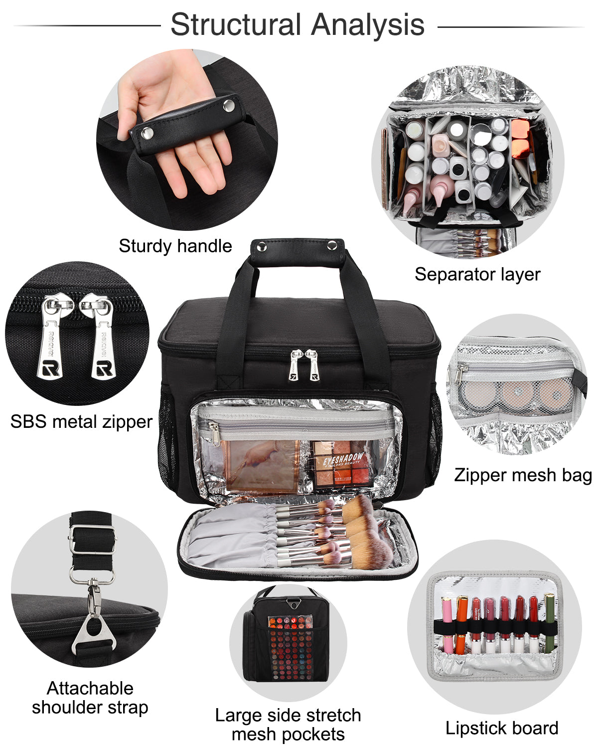 Relavel Aluminum Film Layer Makeup Bag