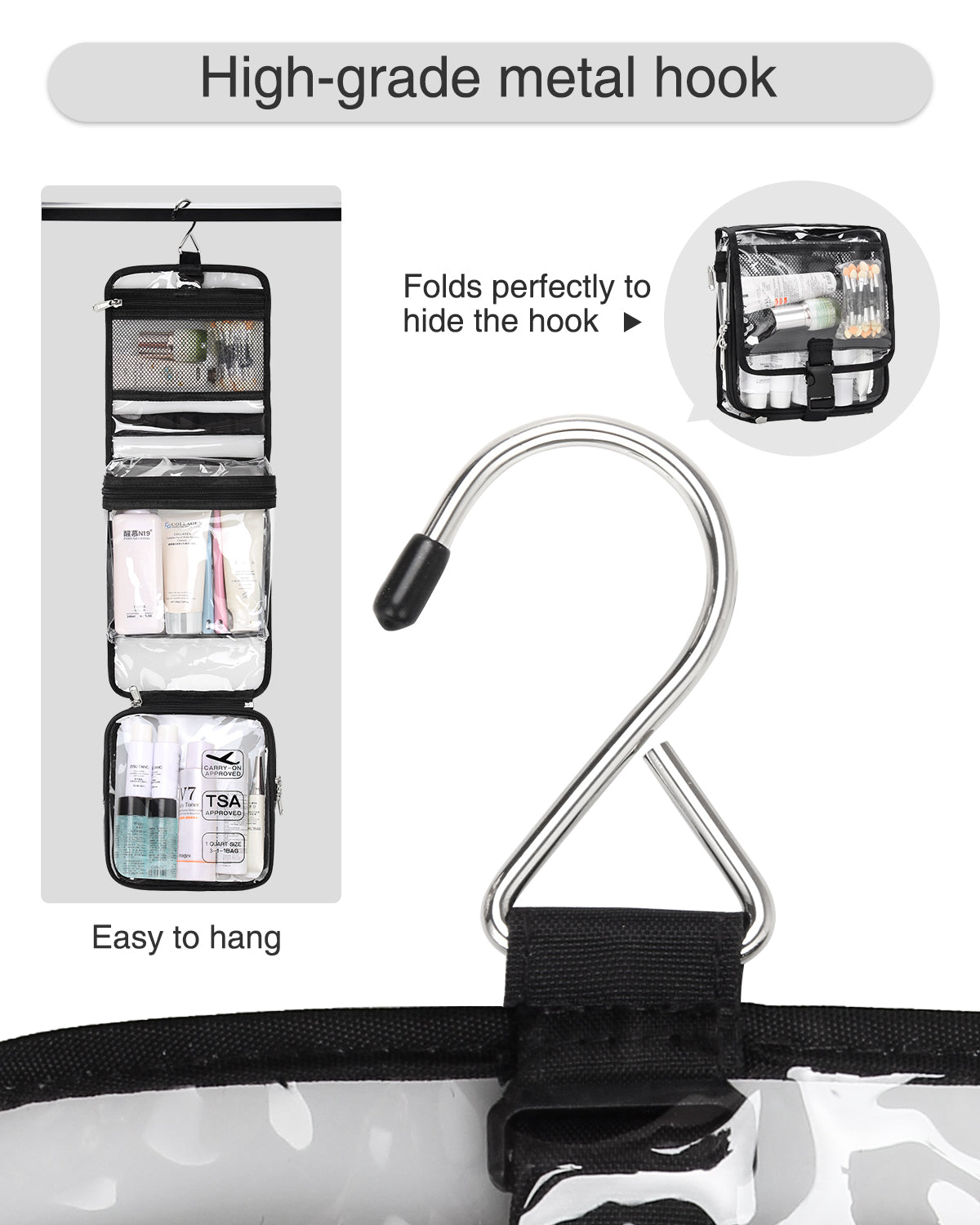 Relavel Clear Hanging Toiletry Bag TSA Approved