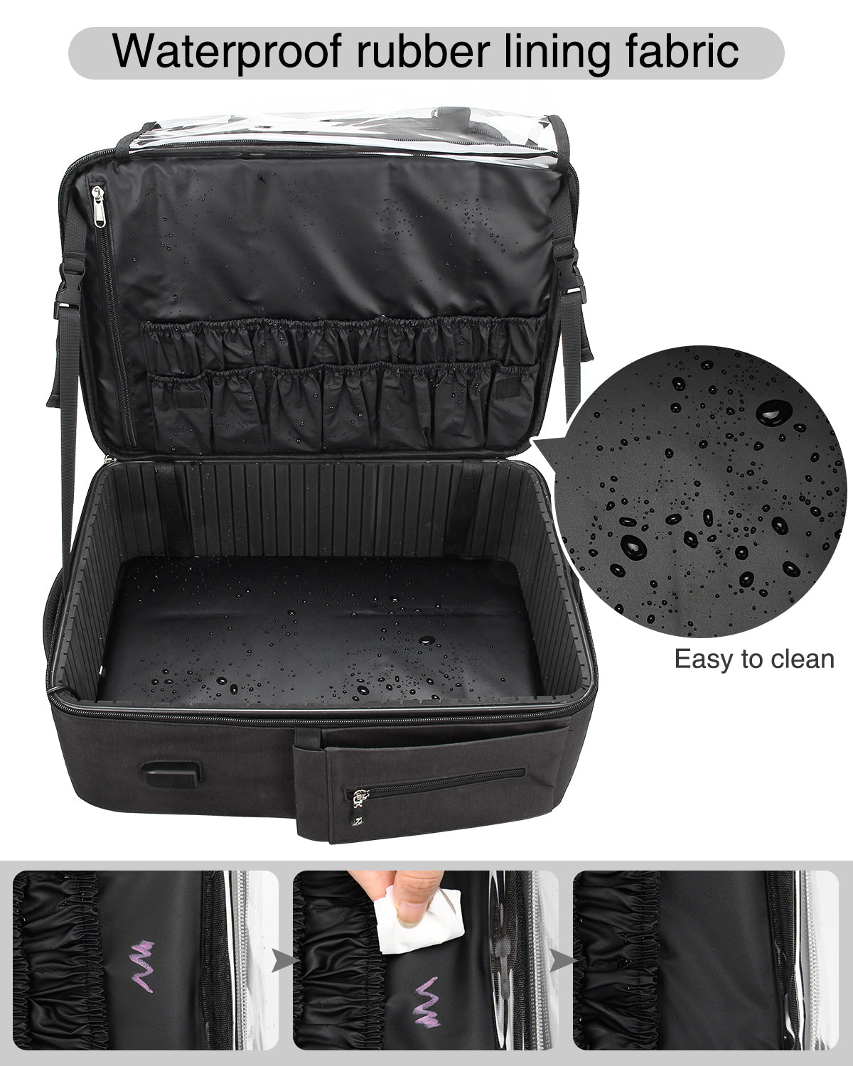 Relavel Extra Large Makeup Barber Backpack Bag