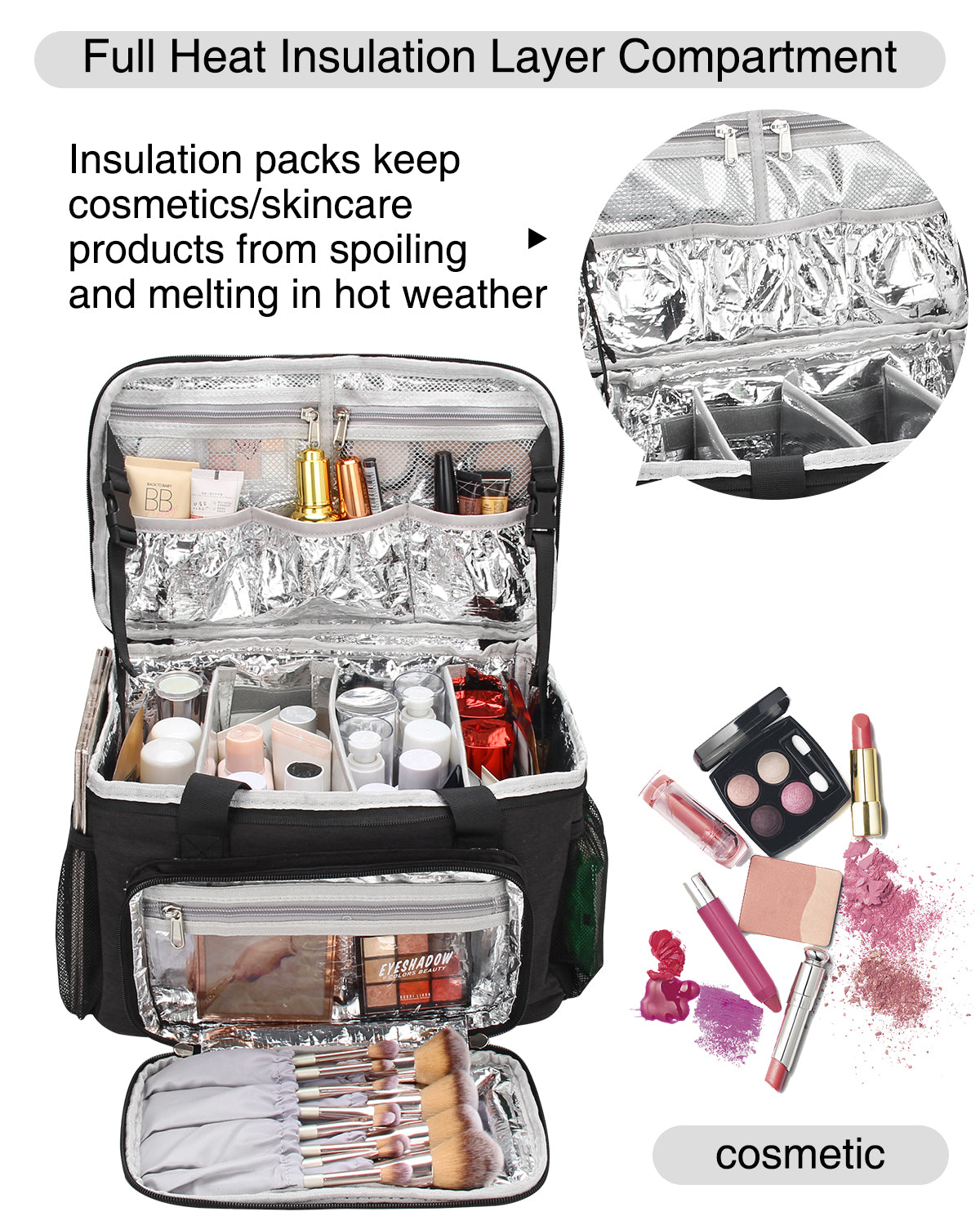 Relavel Aluminum Film Layer Makeup Bag