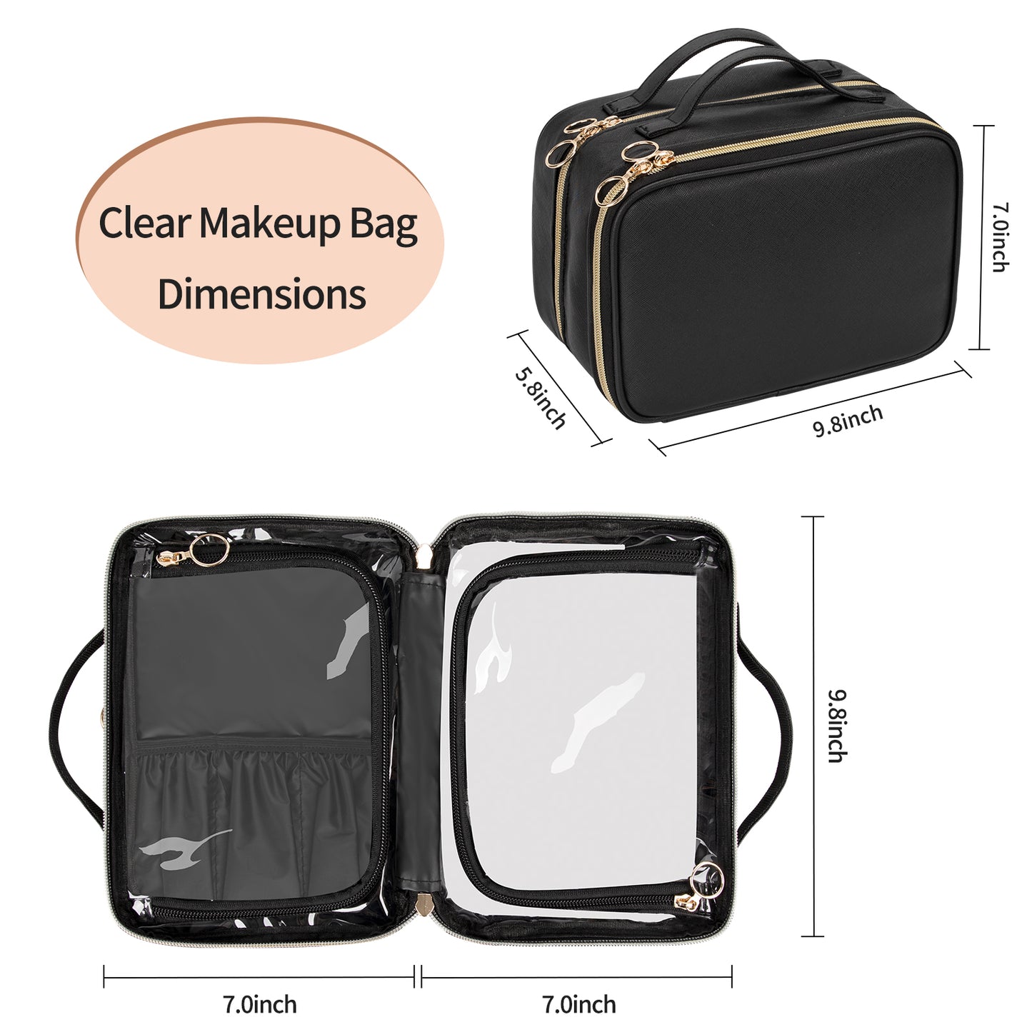 Transparent Cosmetic Organizer Pouch