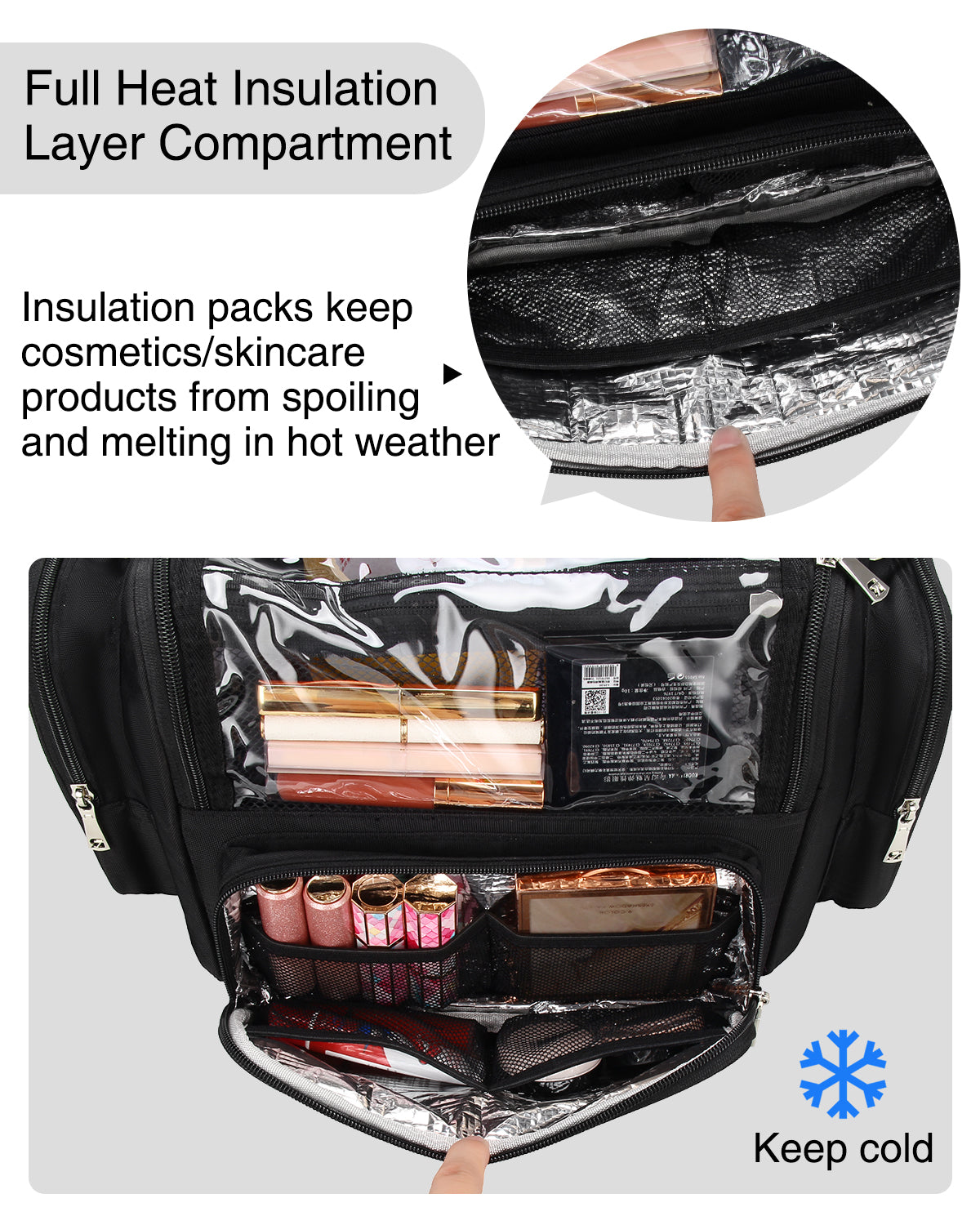 Relavel Extra Large Makeup Brush Holder Buddy Bag