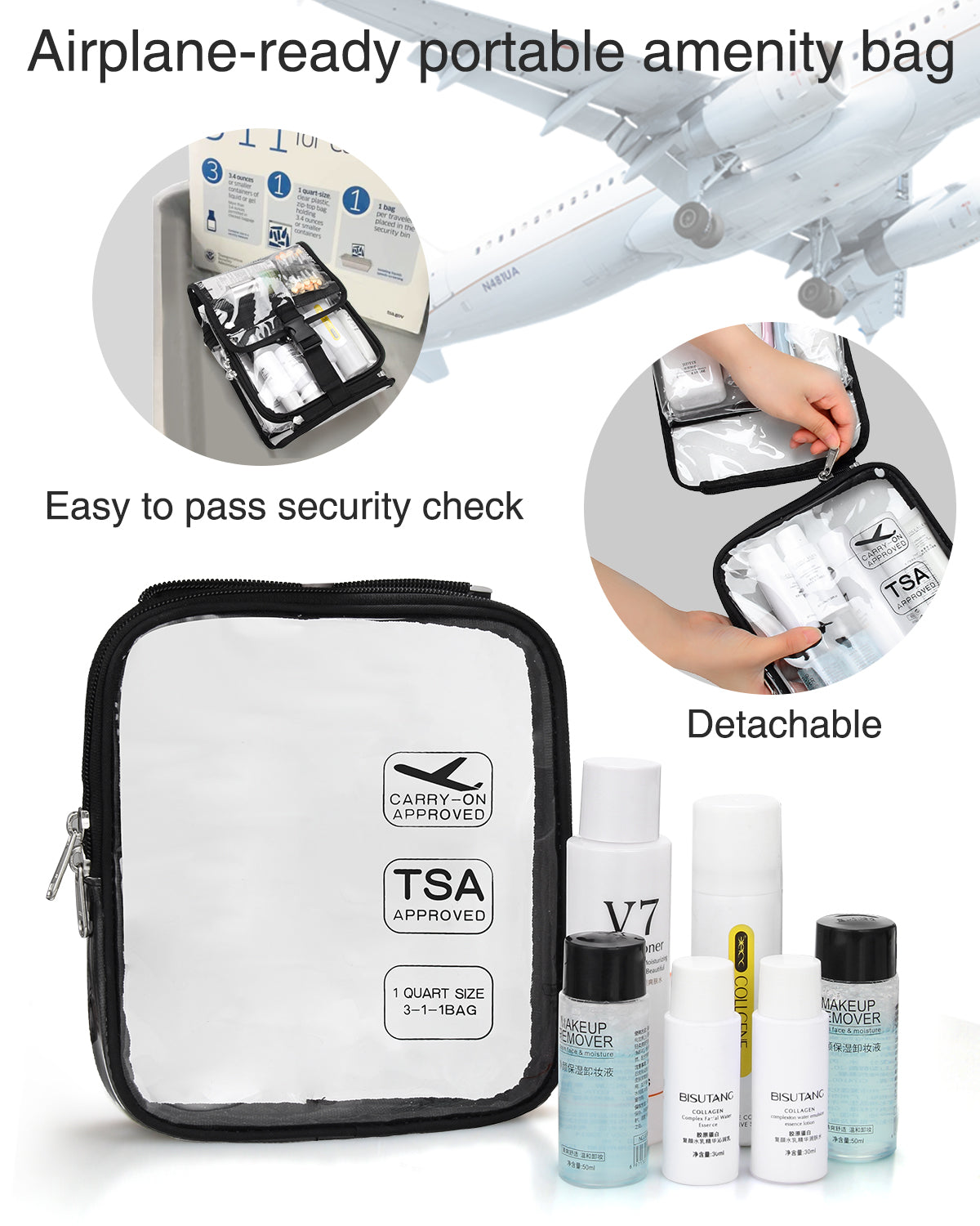 Relavel Clear Hanging Toiletry Bag TSA Approved