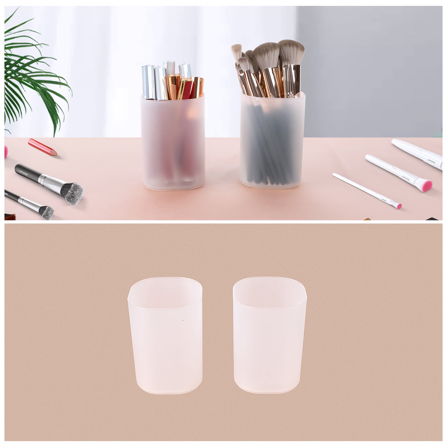 Stackable Clear Makeup Organizer holder