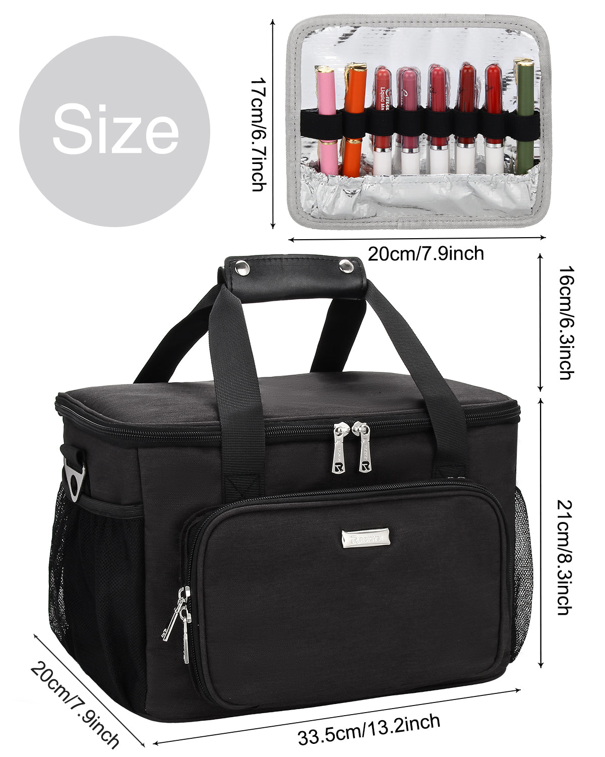 Relavel Aluminum Film Layer Makeup Bag