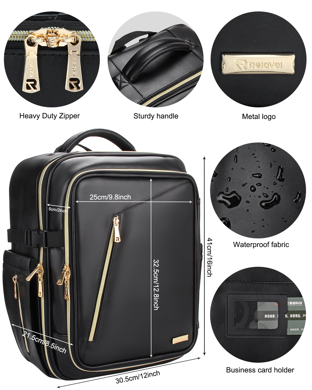 Relavel Leather Backpack Bag