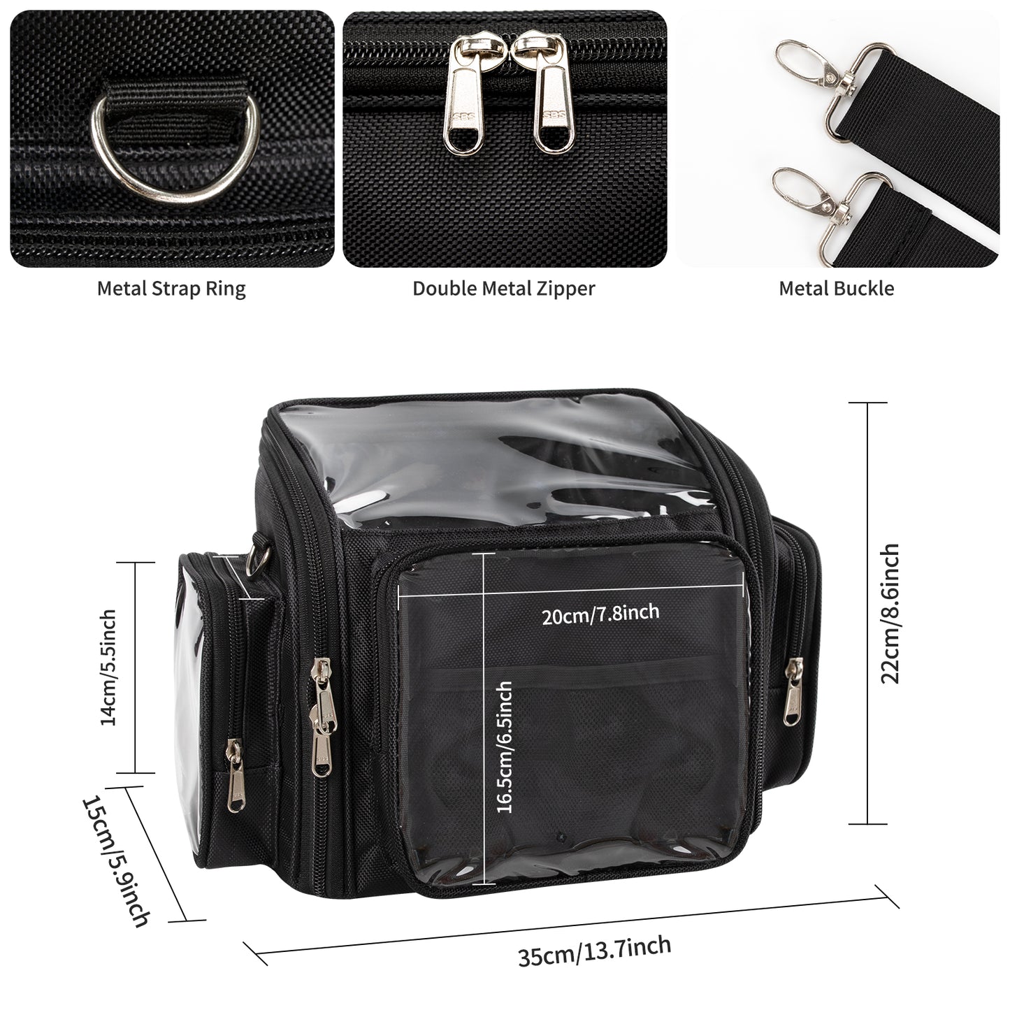 Relavel Acrylic Makeup Brush Buddy Bag