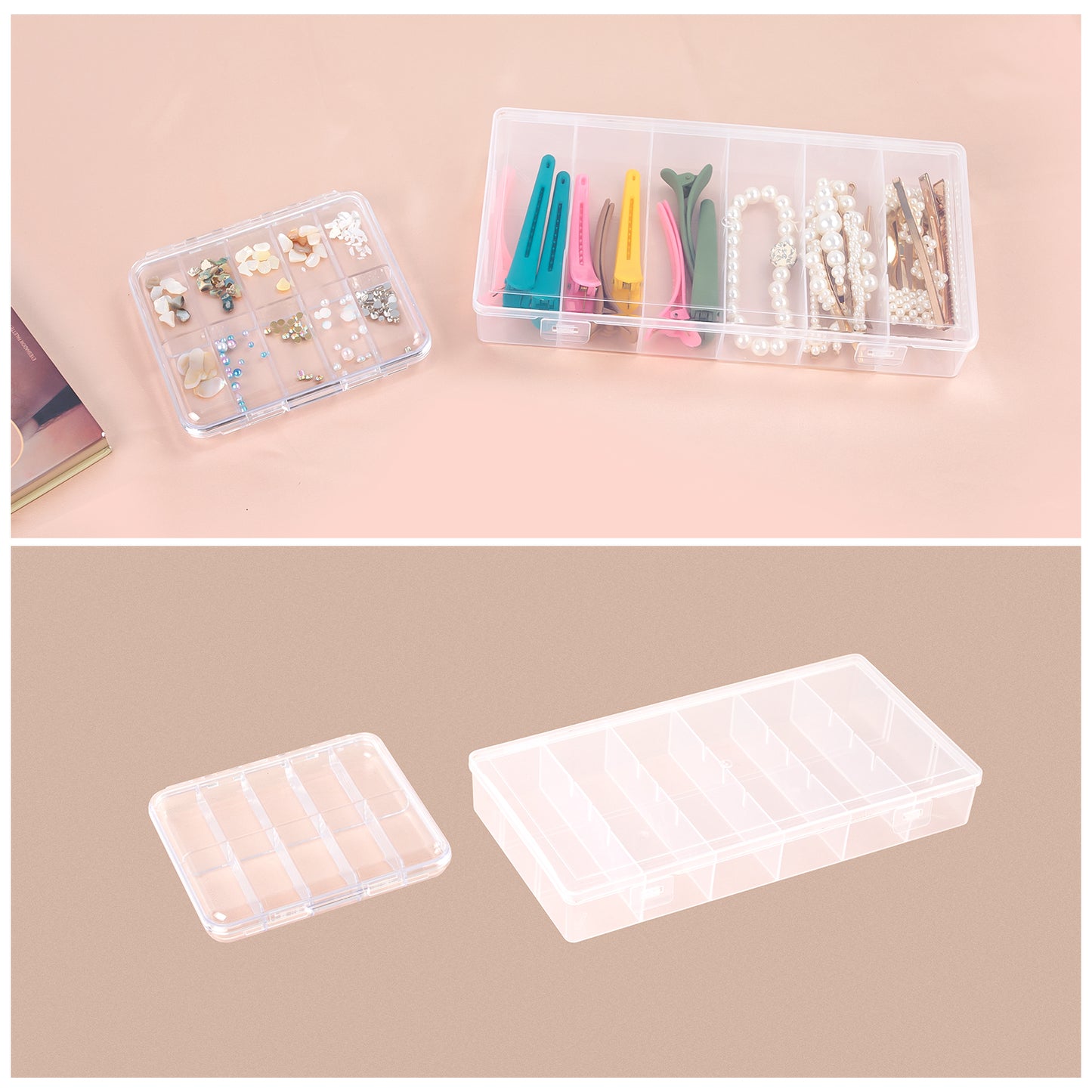Stackable Clear Makeup Organizer holder