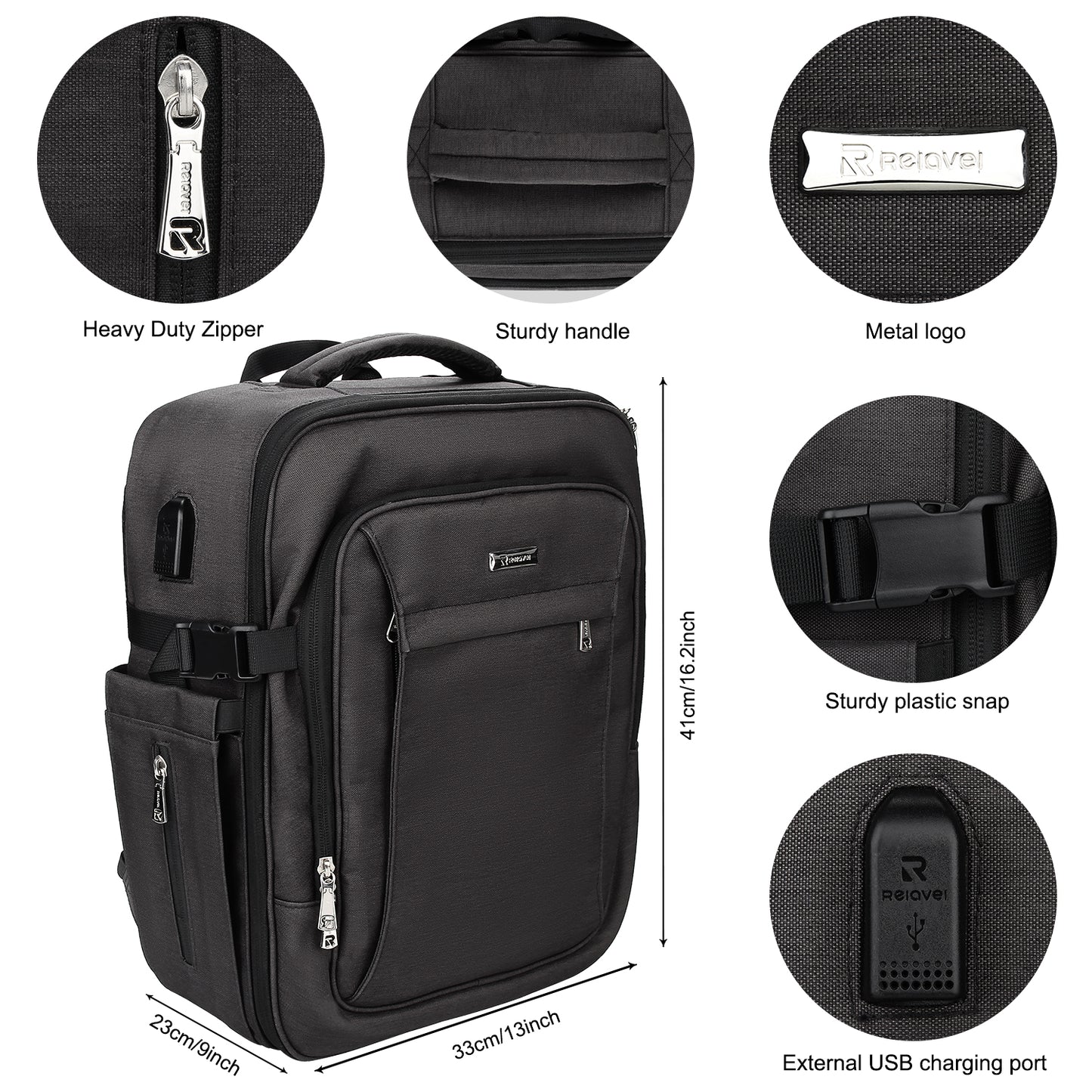 Relavel Large Travel Makeup Backpack Bag