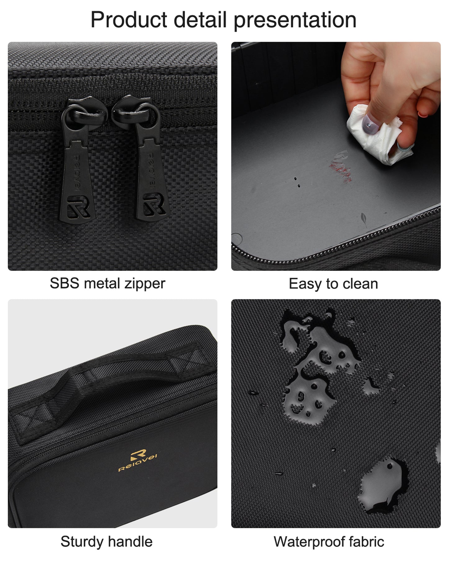 Relavel Makeup Bag with Plastic splitter