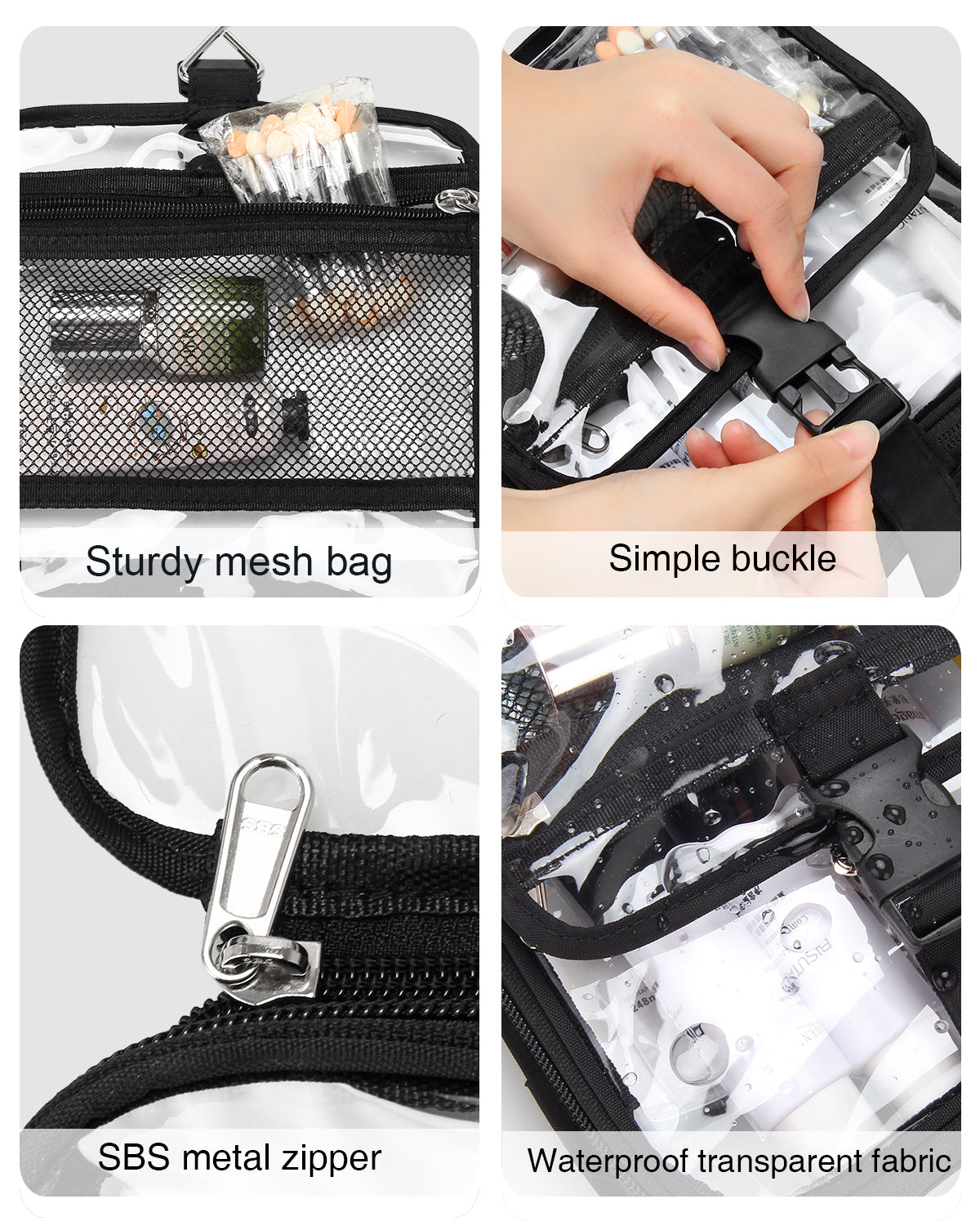Relavel Clear Hanging Toiletry Bag TSA Approved