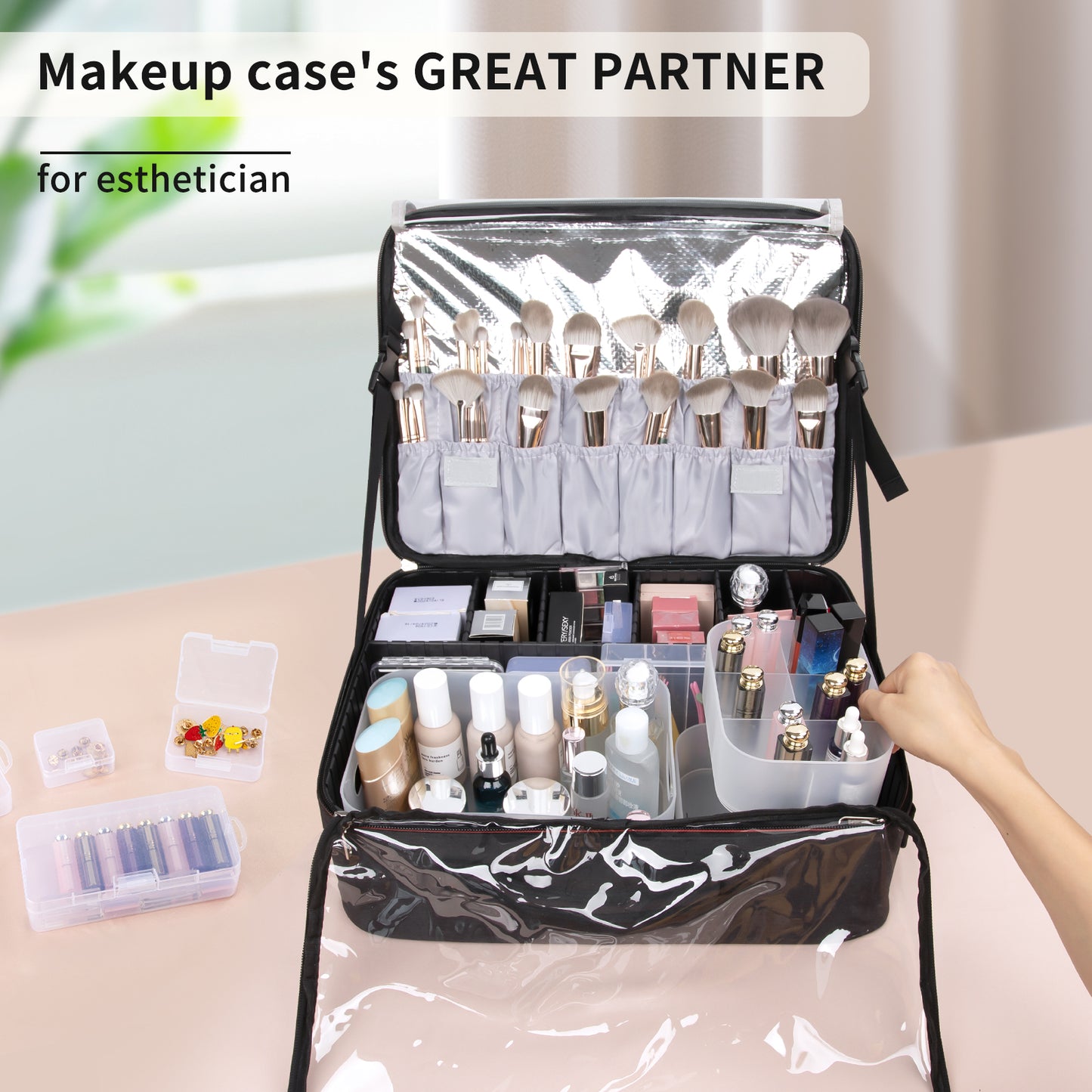 Stackable Clear Makeup Organizer holder