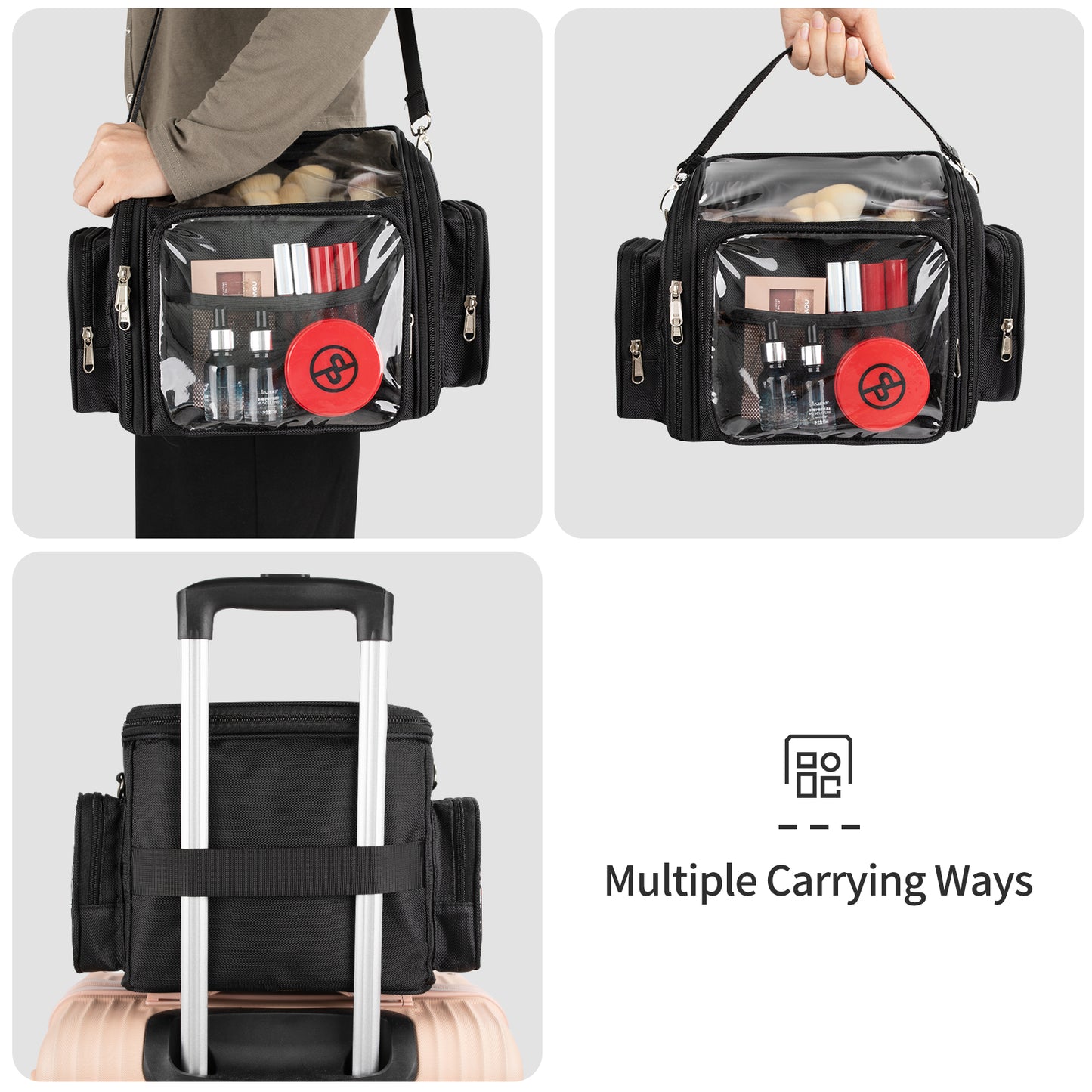 Relavel Acrylic Makeup Brush Buddy Bag
