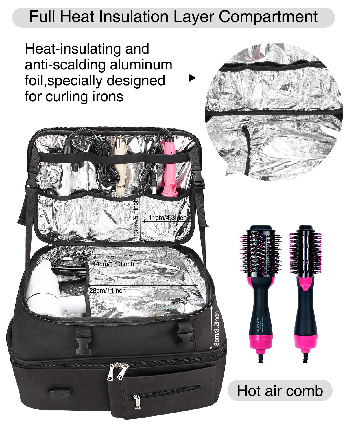 Relavel Extra Large Makeup Barber Backpack Bag