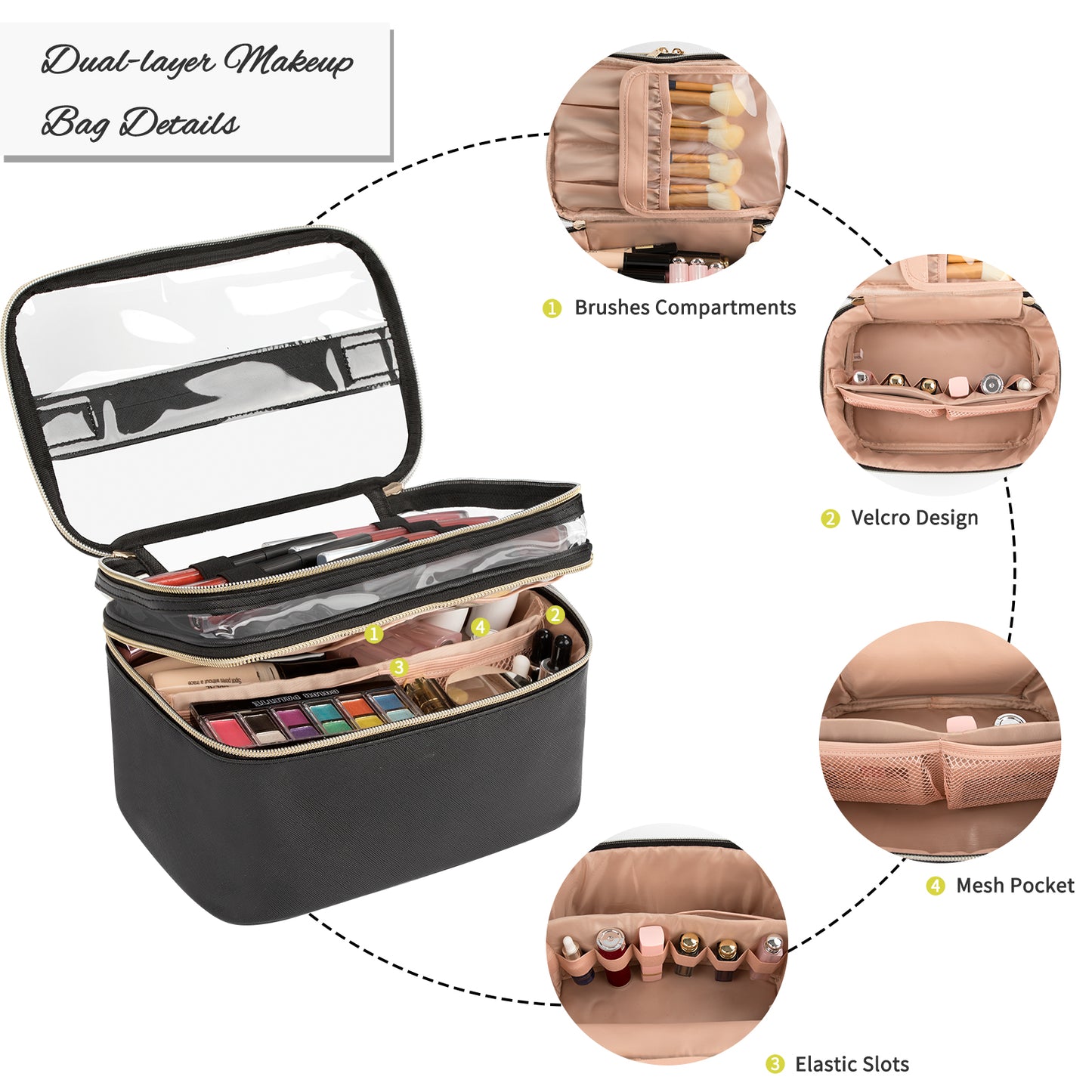 Relavel Double layer Cosmetic Cases
