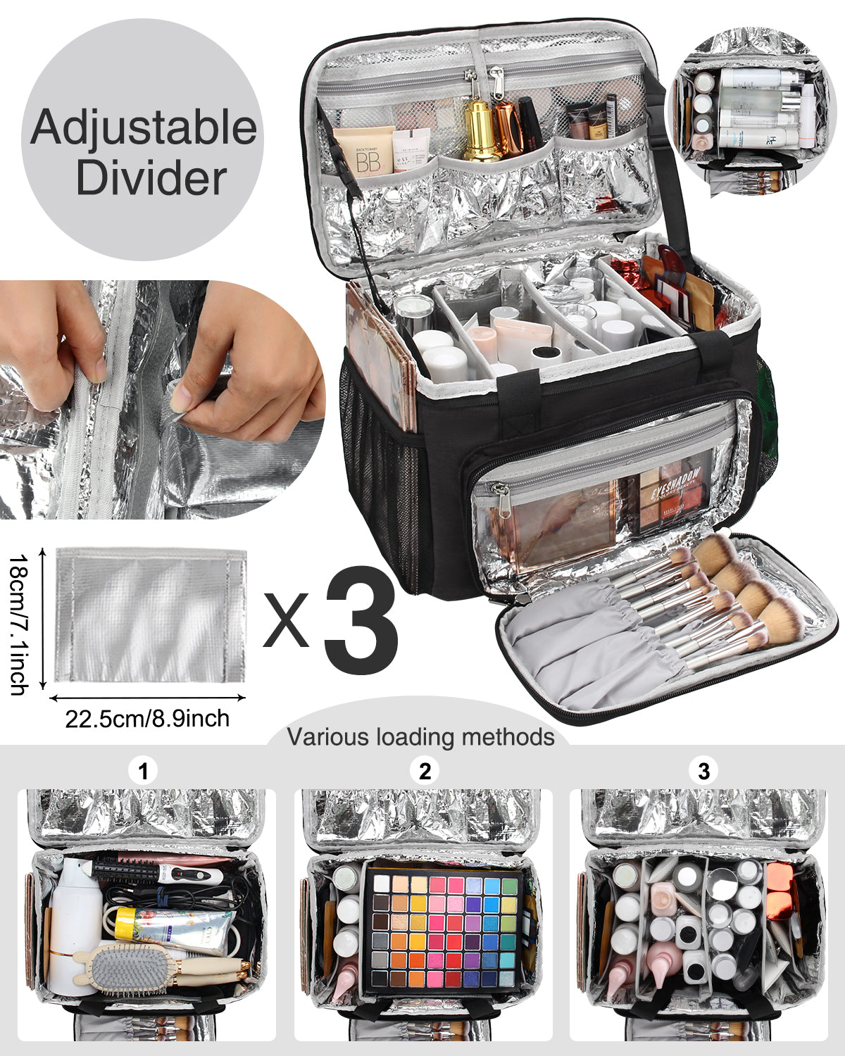 Relavel Aluminum Film Layer Makeup Bag