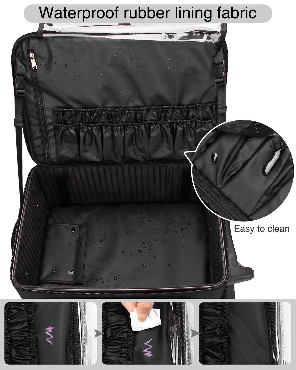 Relavel Custom Backpack Rolling Makeup Trolley Case