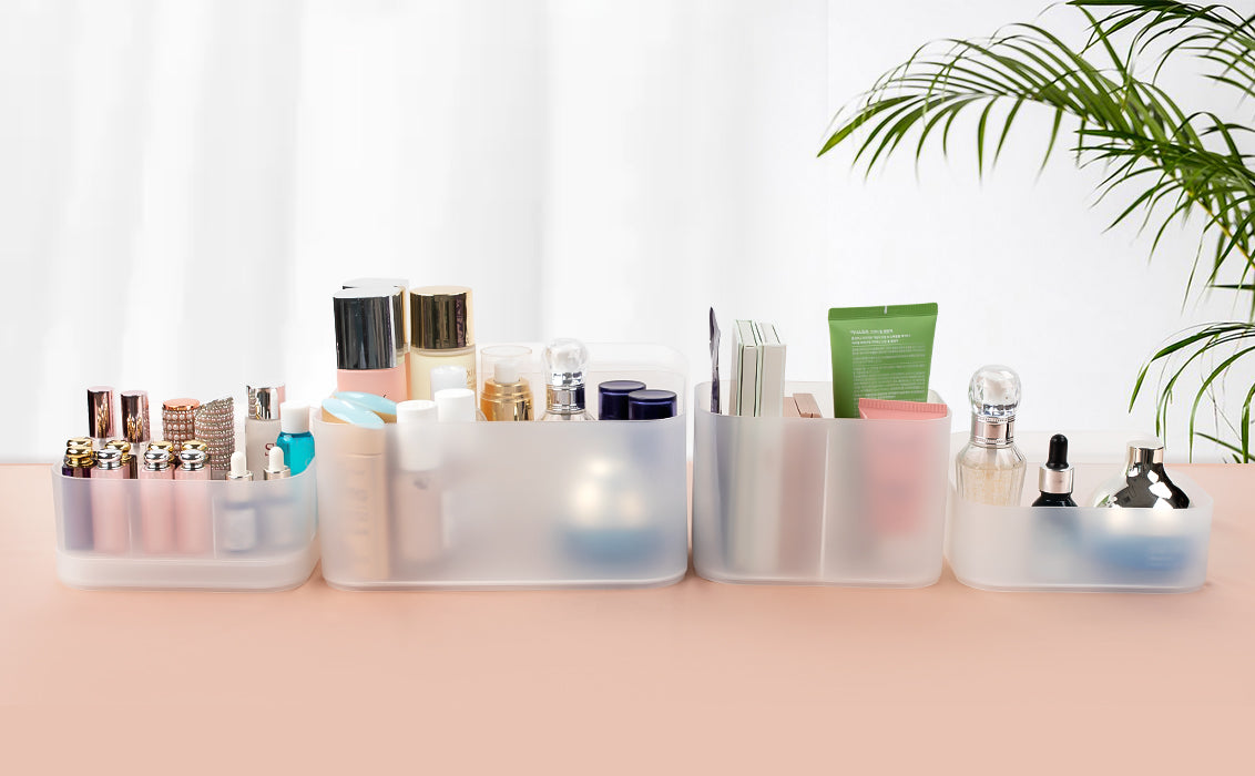 Stackable Clear Makeup Organizer holder
