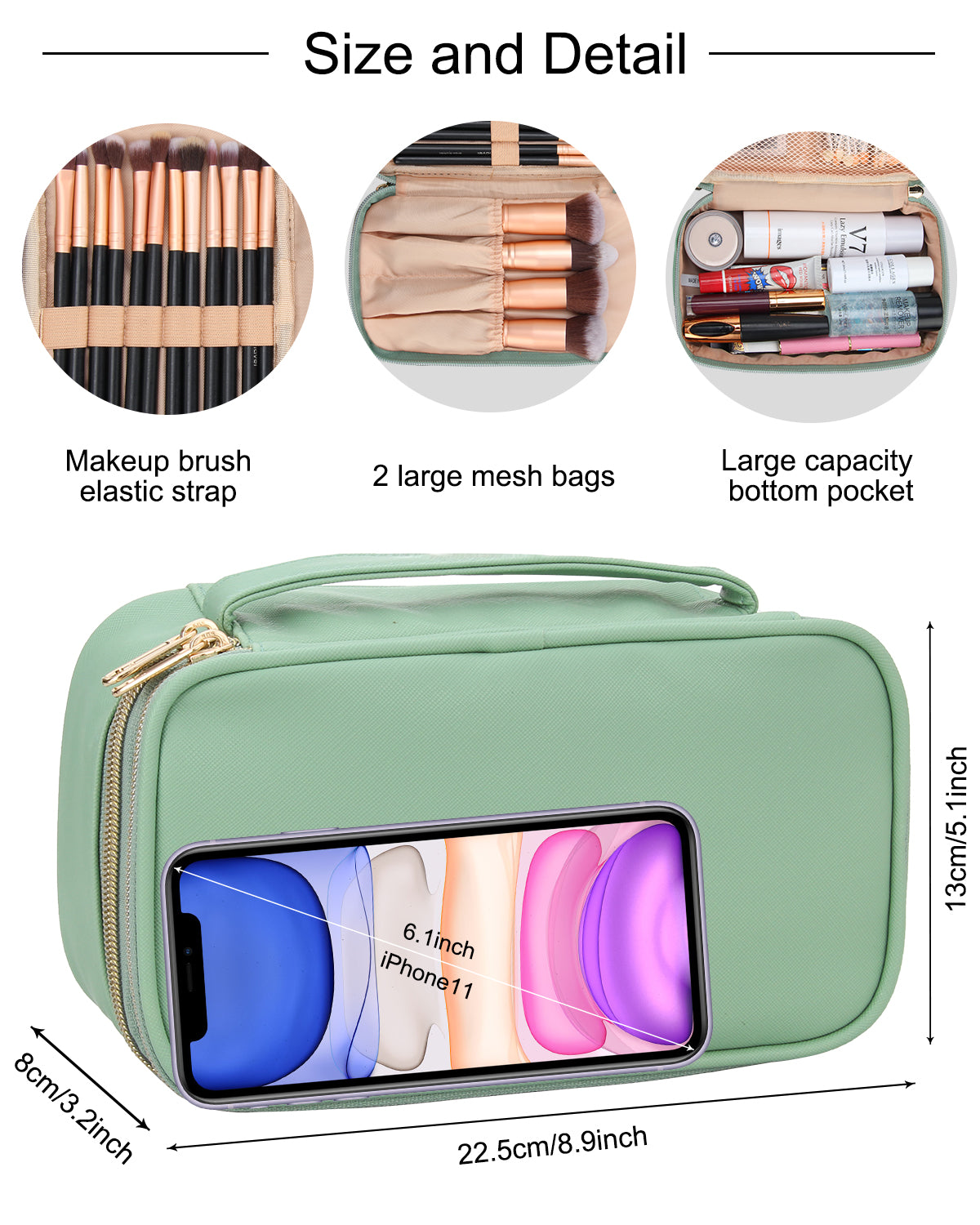 Relavel Makeup Bag Small Travel Cosmetic Bag