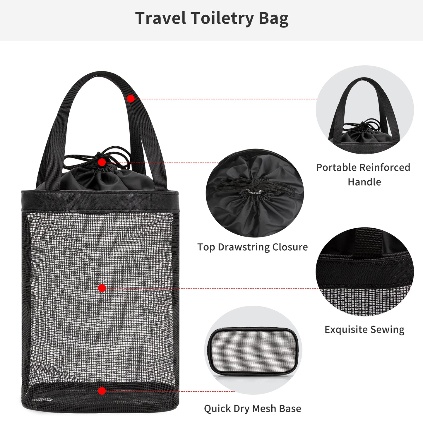 Large Capacity Quick Dry Shower Tote Bag