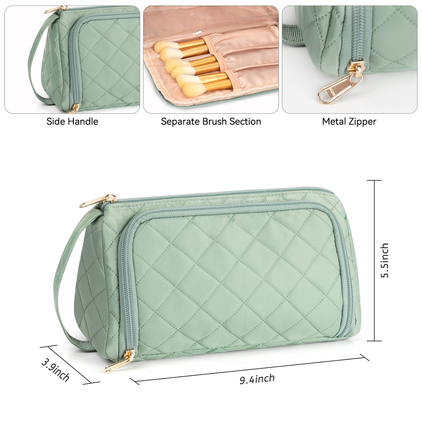 CUBETASTIC Green Makeup Bag