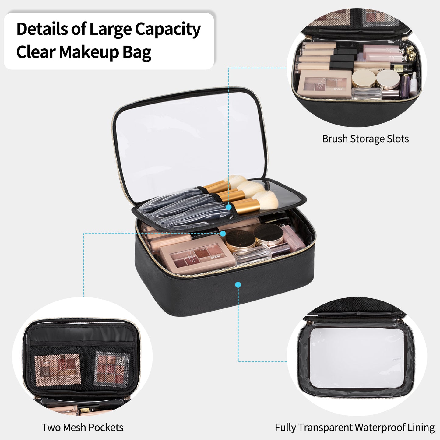 Portable Makeup Storage Organizer Cosmetic Bag