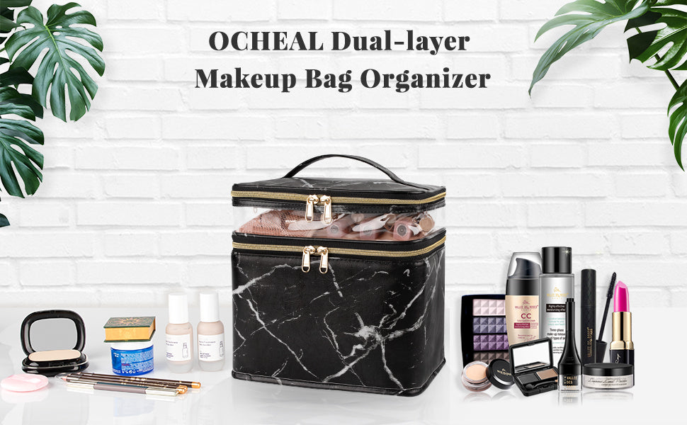 Relavel large makeup bag