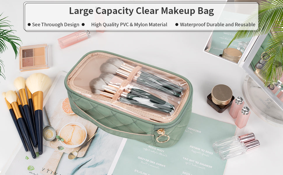 Travel Makeup Bag Cute Clear Pouch